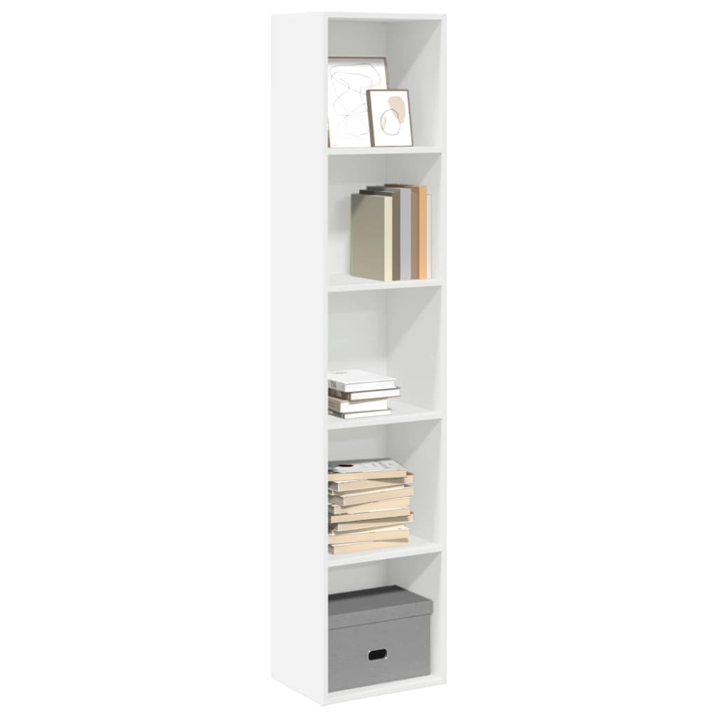 Libreria Bianca 40x30x189 cm in Legno Multistrato | homemem39