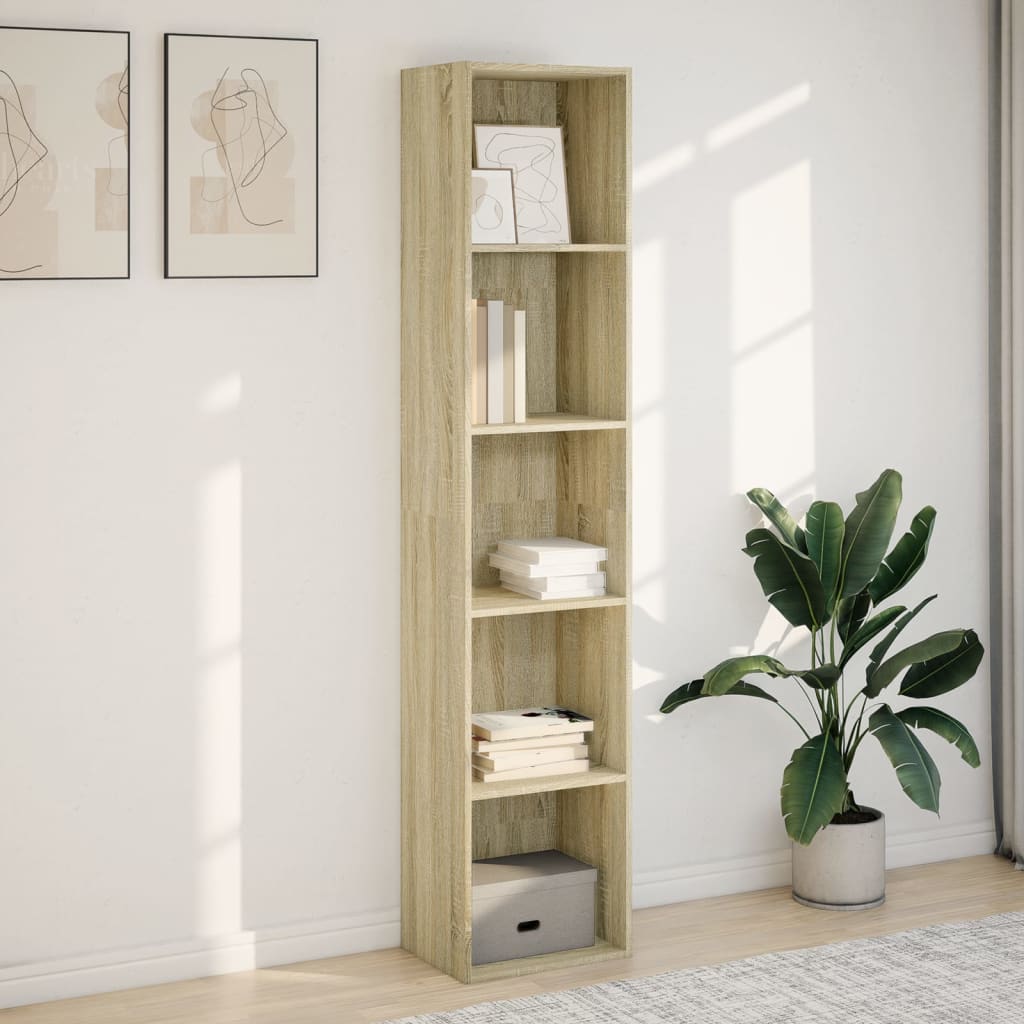 Libreria Rovere Sonoma 40x30x189 cm in Legno Multistrato | homemem39