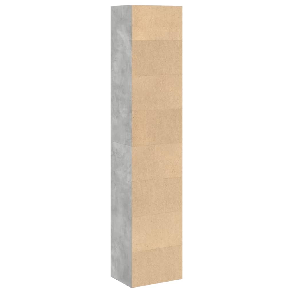 Libreria Grigio Cemento 40x30x189 cm in Legno Multistrato | homemem39