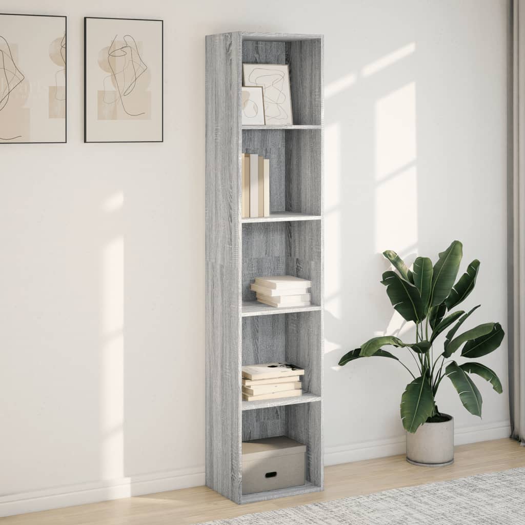 Libreria Grigio Sonoma 40x30x189 cm in Legno Multistrato | homemem39