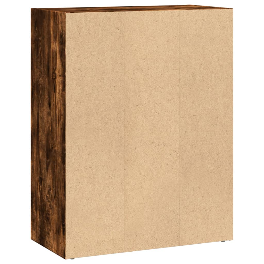 Libreria Rovere Fumo 60x30x77 cm in Legno Multistrato | homemem39