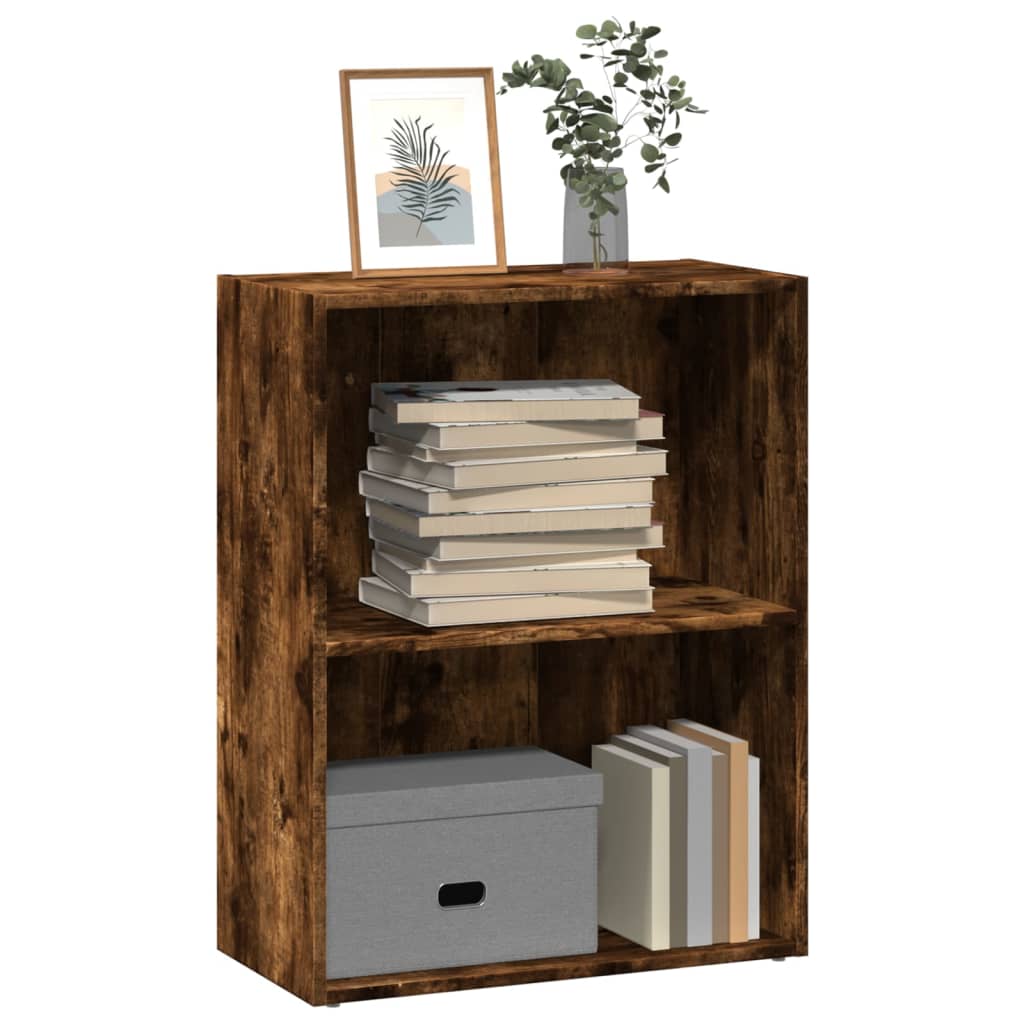 Libreria Rovere Fumo 60x30x77 cm in Legno Multistrato | homemem39