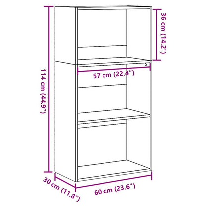 Libreria Rovere Artigianale 60x30x114 cm in Legno Multistrato | homemem39