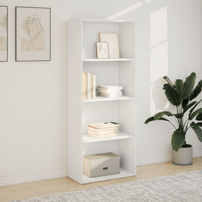 Libreria Bianca 60x30x152 cm in Legno Multistrato | homemem39