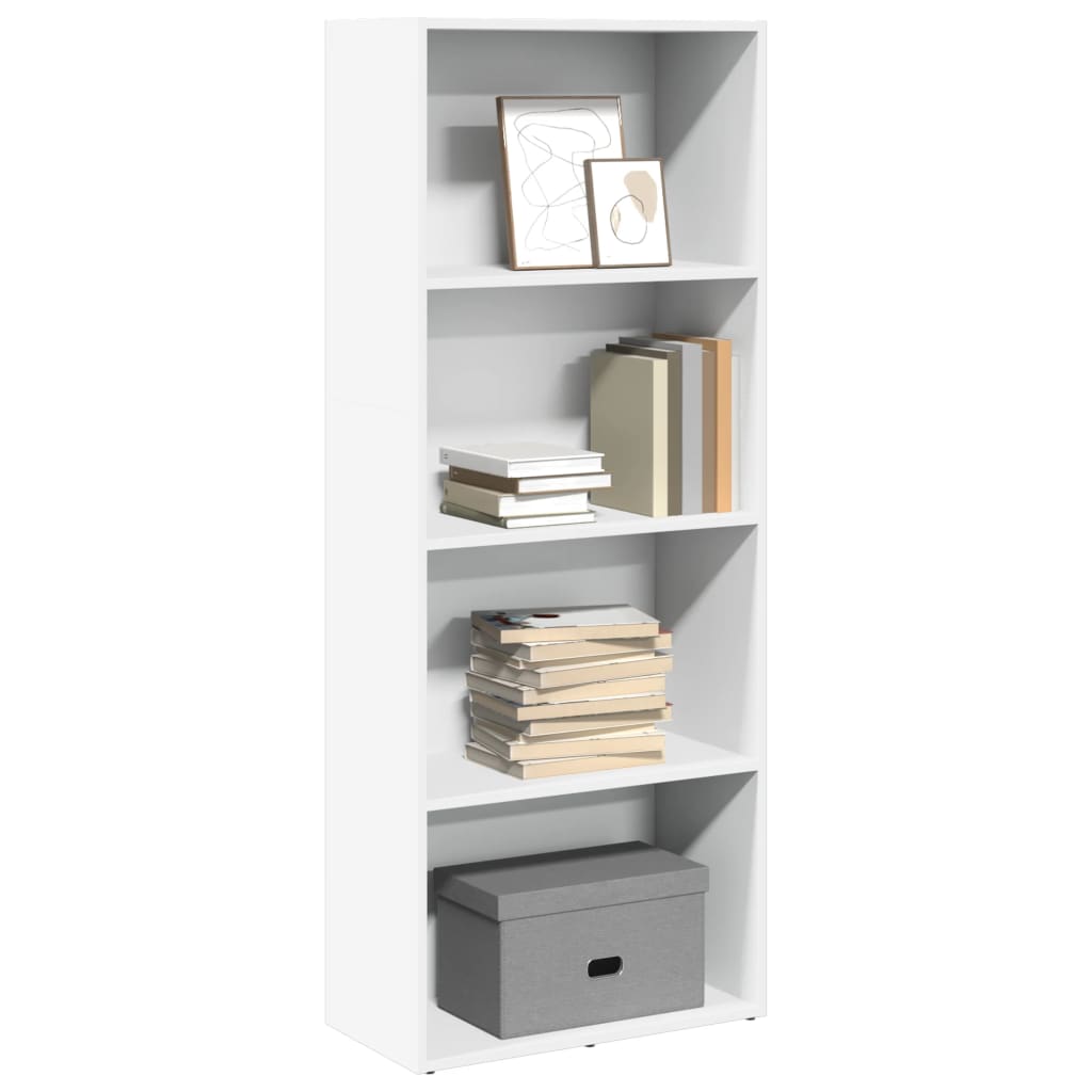 Libreria Bianca 60x30x152 cm in Legno Multistrato | homemem39