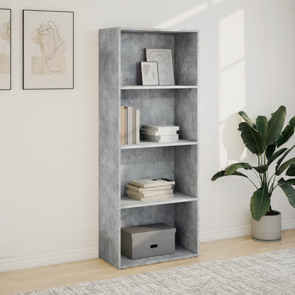 Libreria Grigio Cemento 60x30x152 cm in Legno Multistrato | homemem39