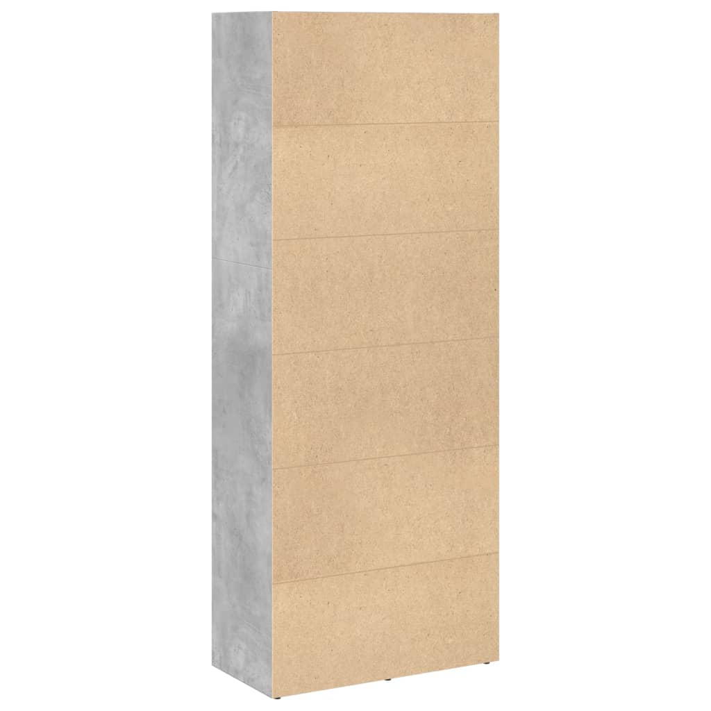 Libreria Grigio Cemento 60x30x152 cm in Legno Multistrato | homemem39