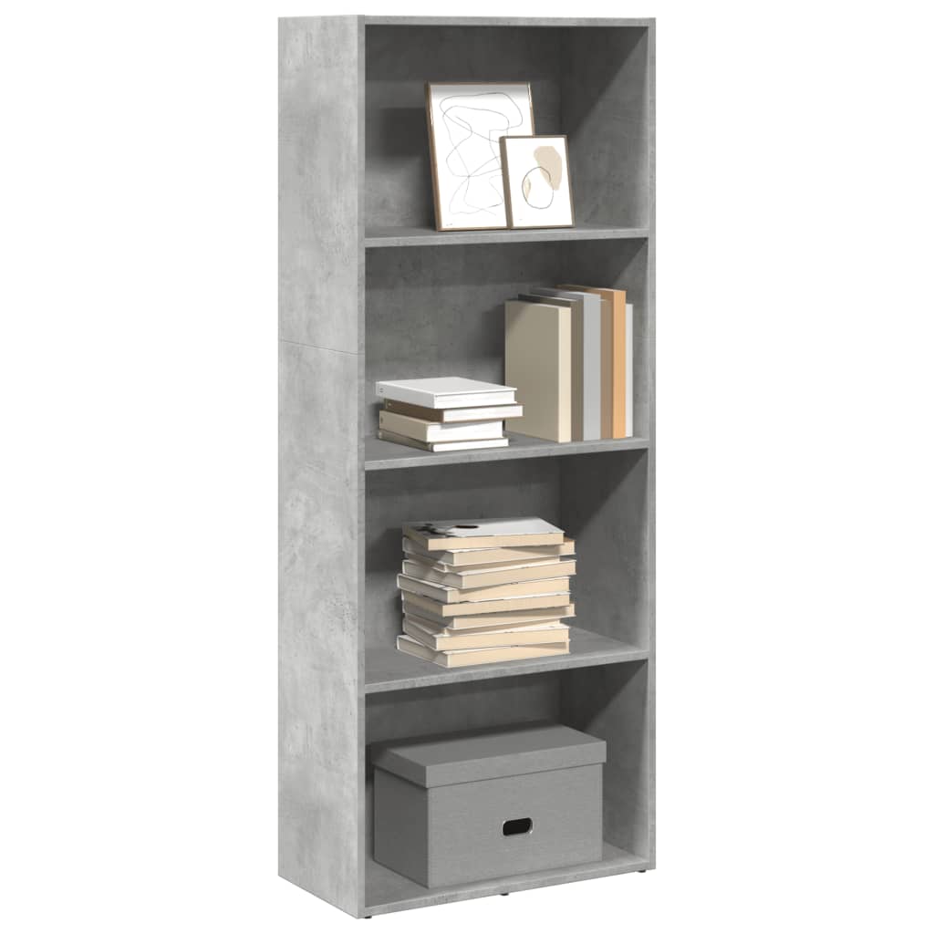 Libreria Grigio Cemento 60x30x152 cm in Legno Multistrato | homemem39