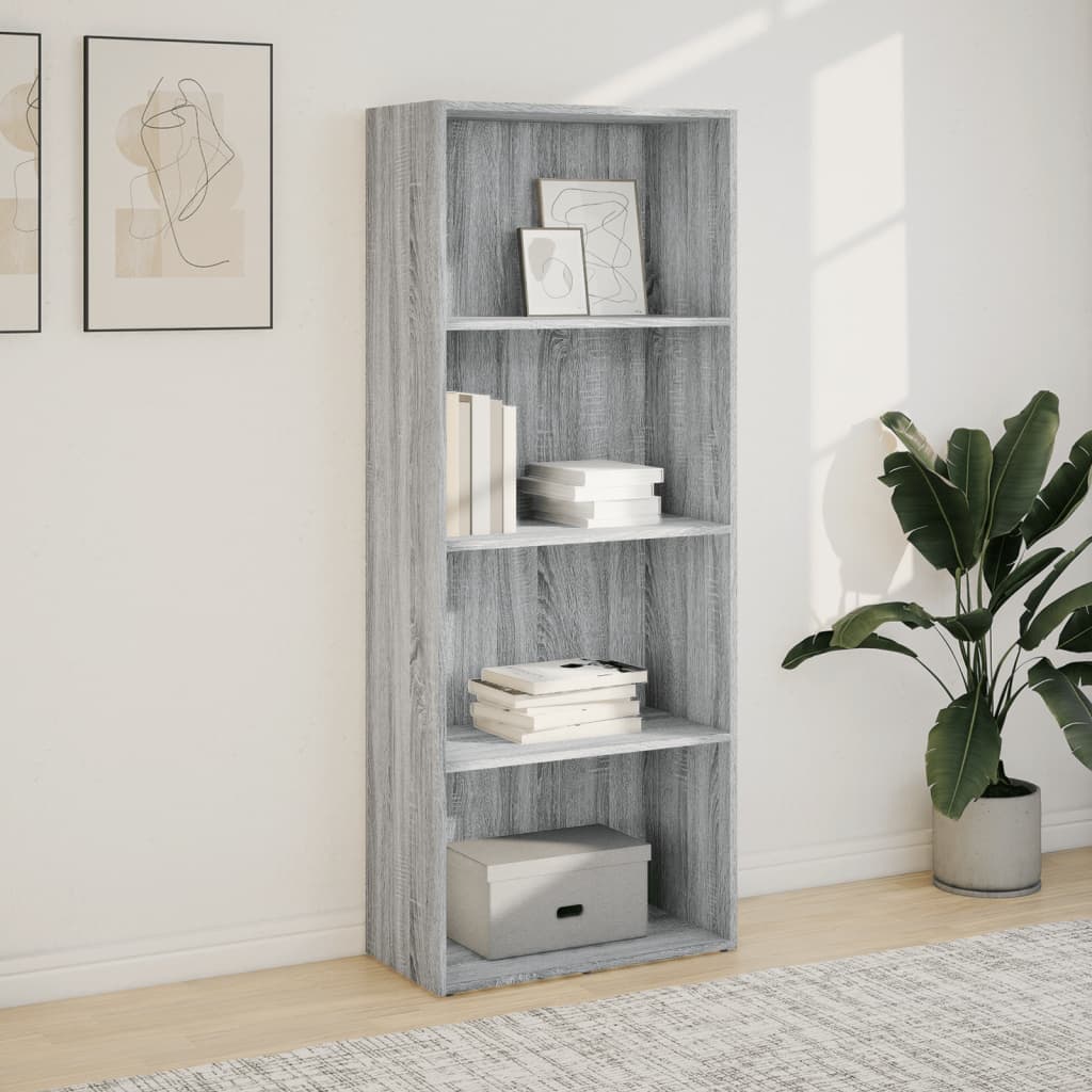 Libreria Grigio Sonoma 60x30x152 cm in Legno Multistrato | homemem39