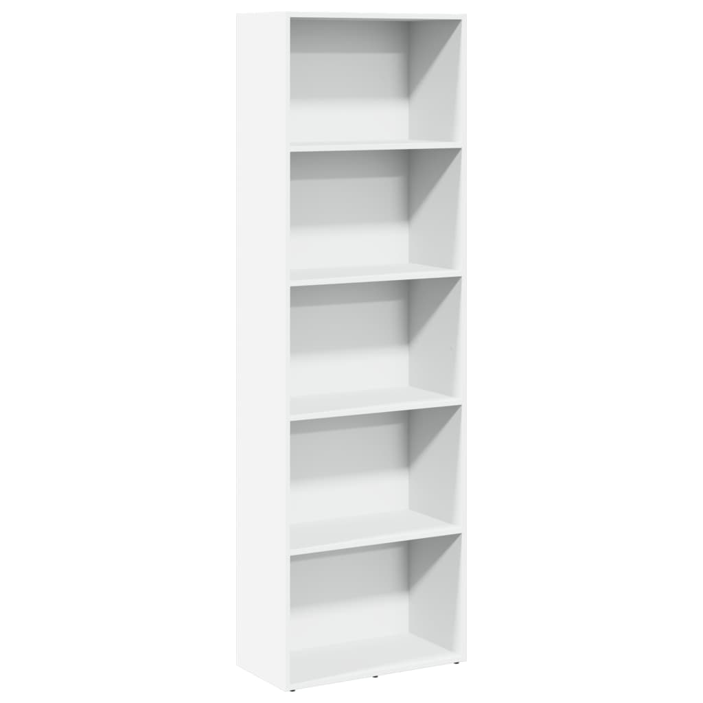 Libreria Bianca 60x30x189 cm in Legno Multistrato | homemem39