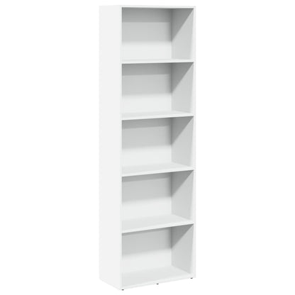 Libreria Bianca 60x30x189 cm in Legno Multistrato | homemem39