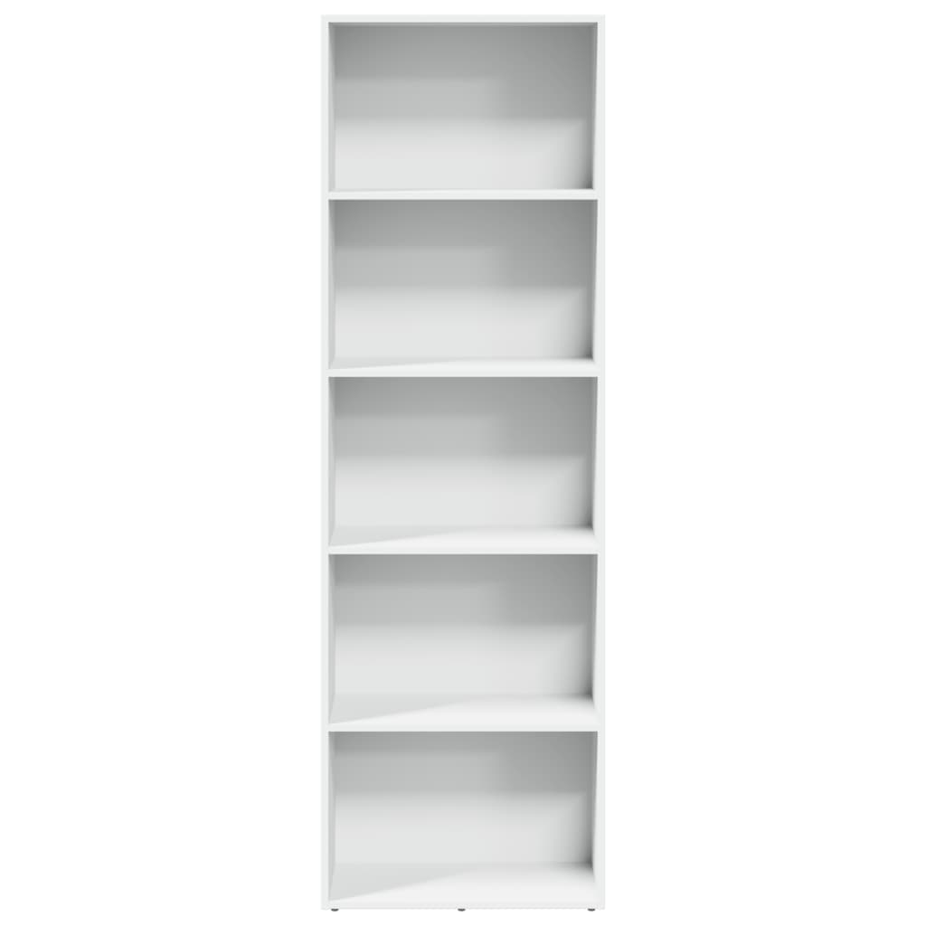 Libreria Bianca 60x30x189 cm in Legno Multistrato | homemem39