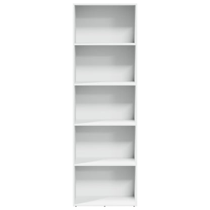Libreria Bianca 60x30x189 cm in Legno Multistrato | homemem39