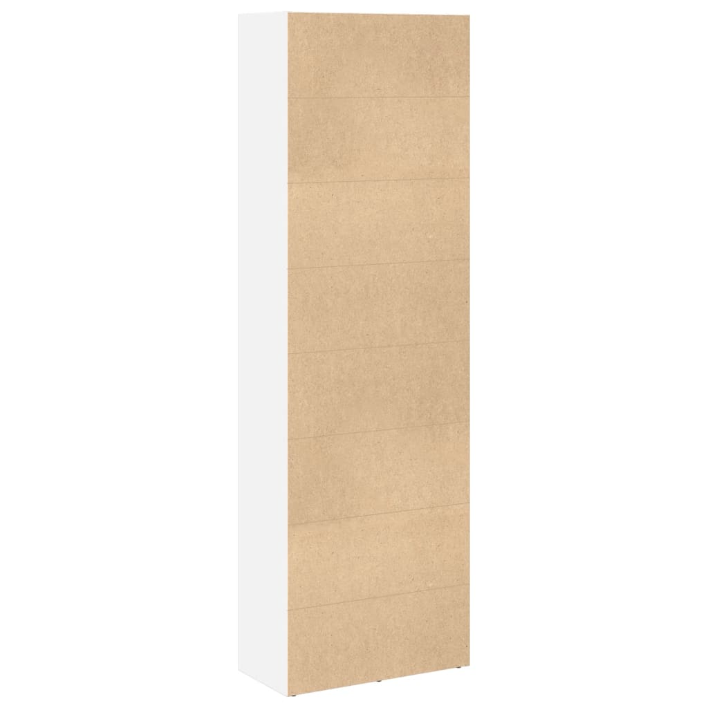 Libreria Bianca 60x30x189 cm in Legno Multistrato | homemem39
