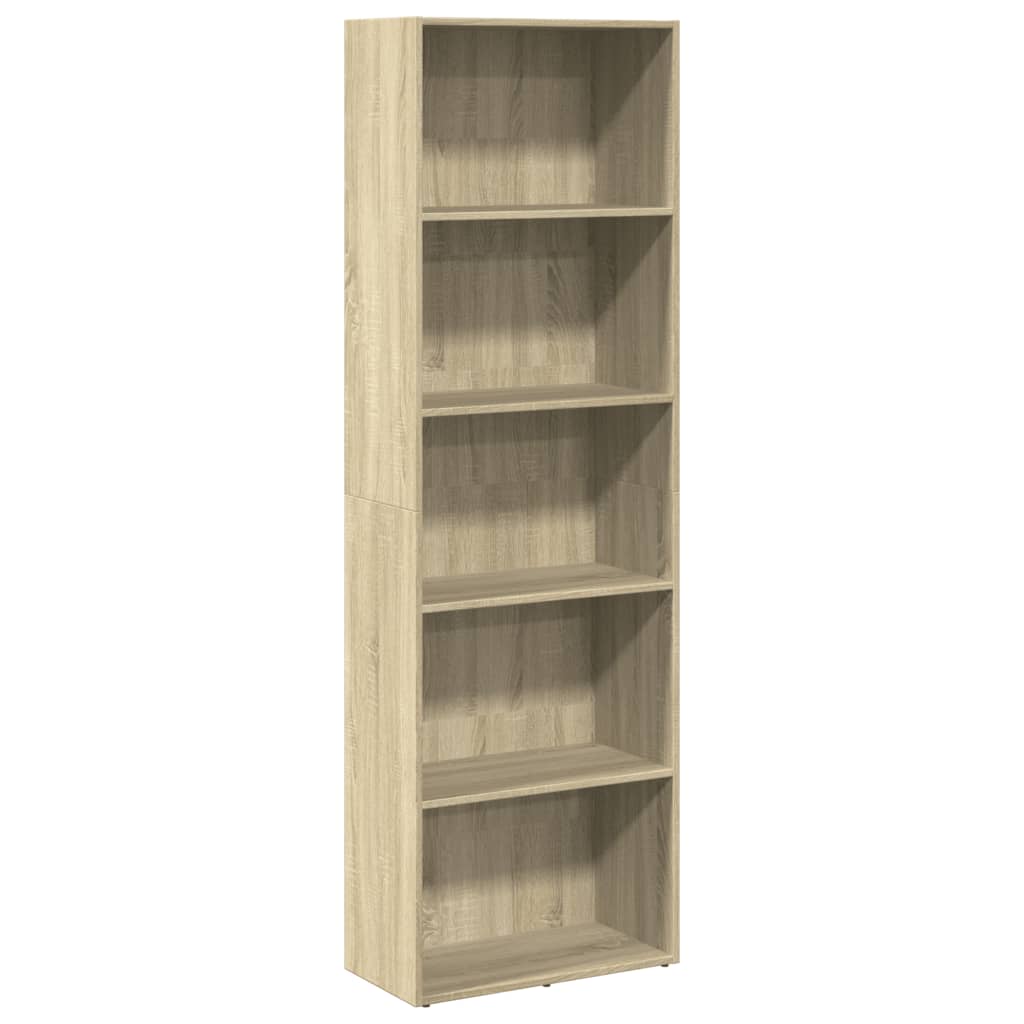 Libreria Rovere Sonoma 60x30x189 cm in Legno Multistrato | homemem39