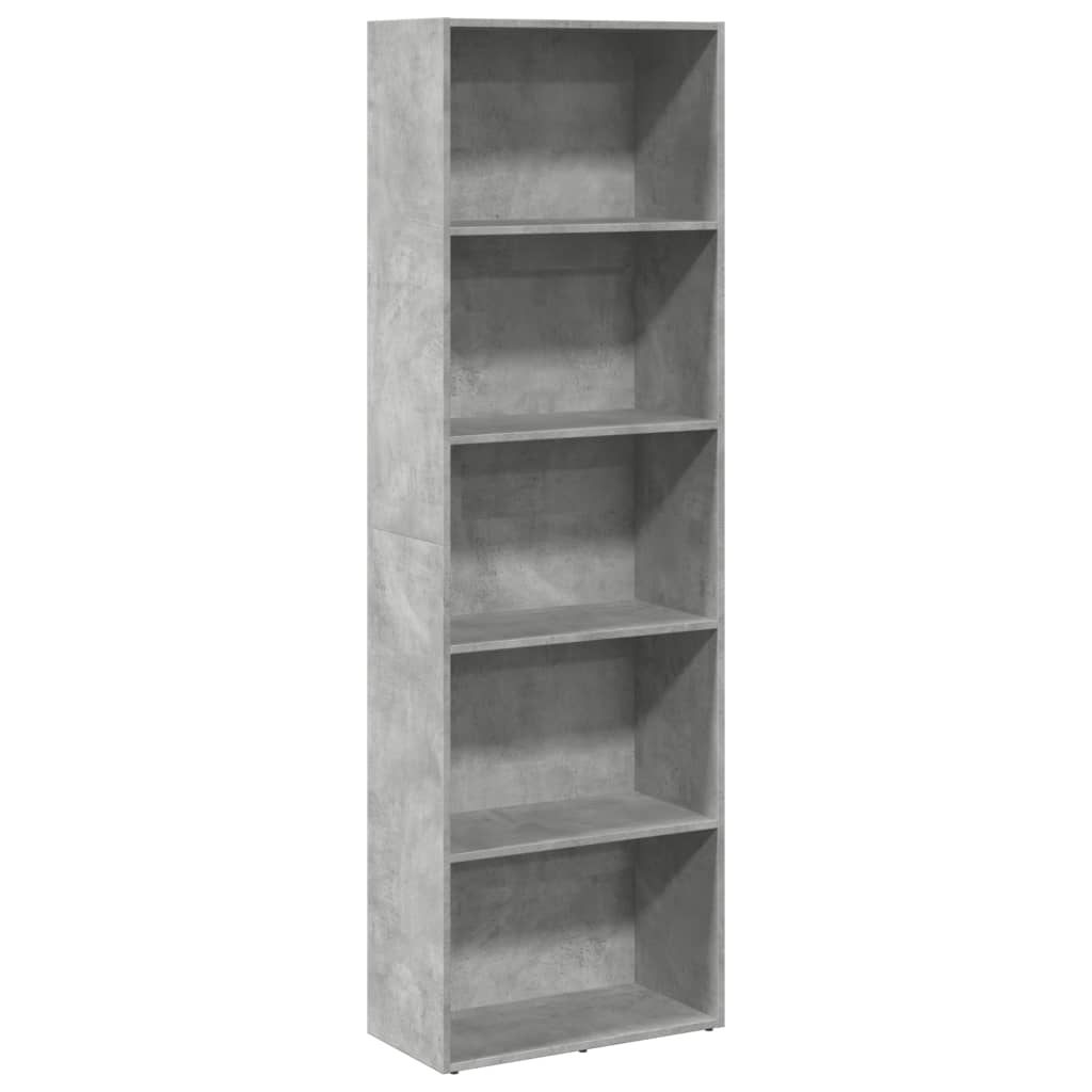 Libreria Grigio Cemento 60x30x189 cm in Legno Multistrato | homemem39