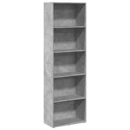 Libreria Grigio Cemento 60x30x189 cm in Legno Multistrato | homemem39