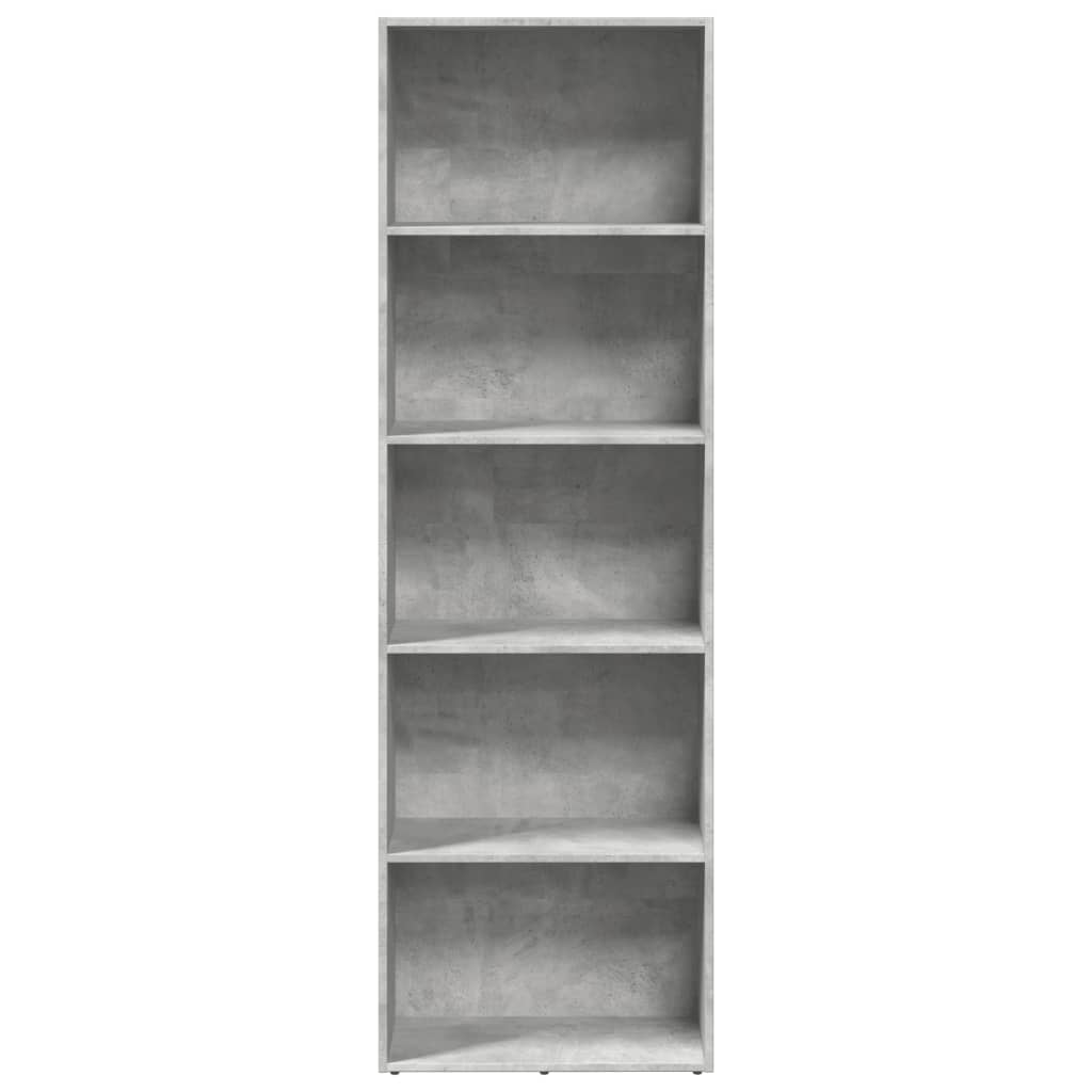 Libreria Grigio Cemento 60x30x189 cm in Legno Multistrato | homemem39