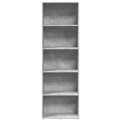 Libreria Grigio Cemento 60x30x189 cm in Legno Multistrato | homemem39
