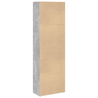 Libreria Grigio Cemento 60x30x189 cm in Legno Multistrato | homemem39