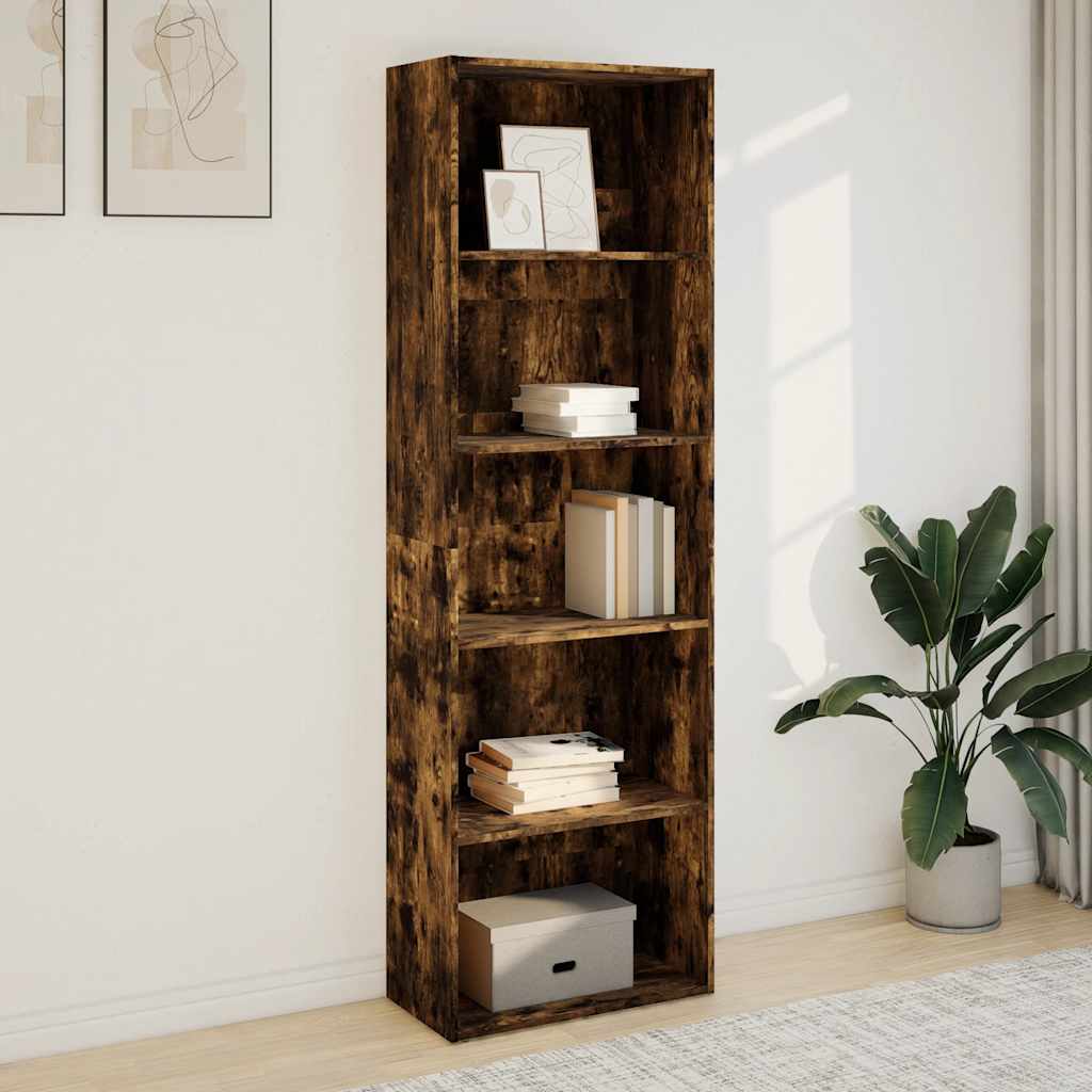 Libreria Rovere Fumo 60x30x189 cm in Legno Multistrato | homemem39