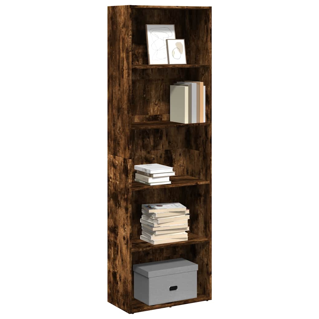 Libreria Rovere Fumo 60x30x189 cm in Legno Multistrato | homemem39