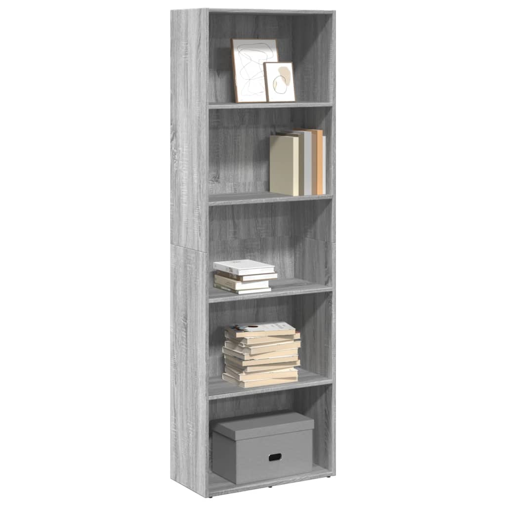 Libreria Grigio Sonoma 60x30x189 cm in Legno Multistrato | homemem39