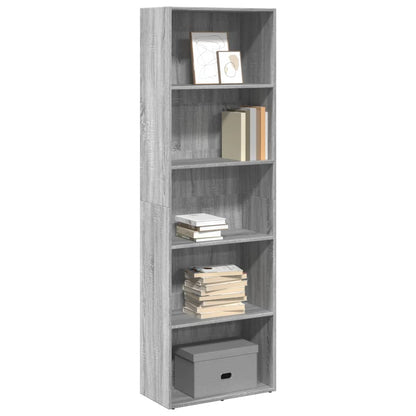 Libreria Grigio Sonoma 60x30x189 cm in Legno Multistrato | homemem39