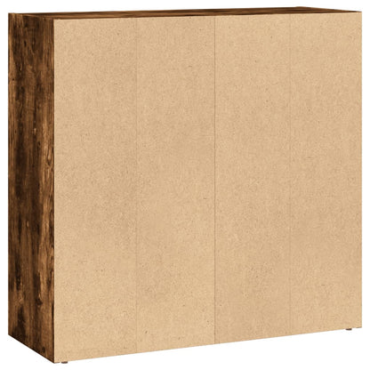 Libreria Rovere Fumo 80x30x77 cm in Legno Multistrato | homemem39