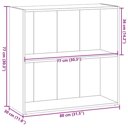 Libreria Rovere Fumo 80x30x77 cm in Legno Multistrato | homemem39