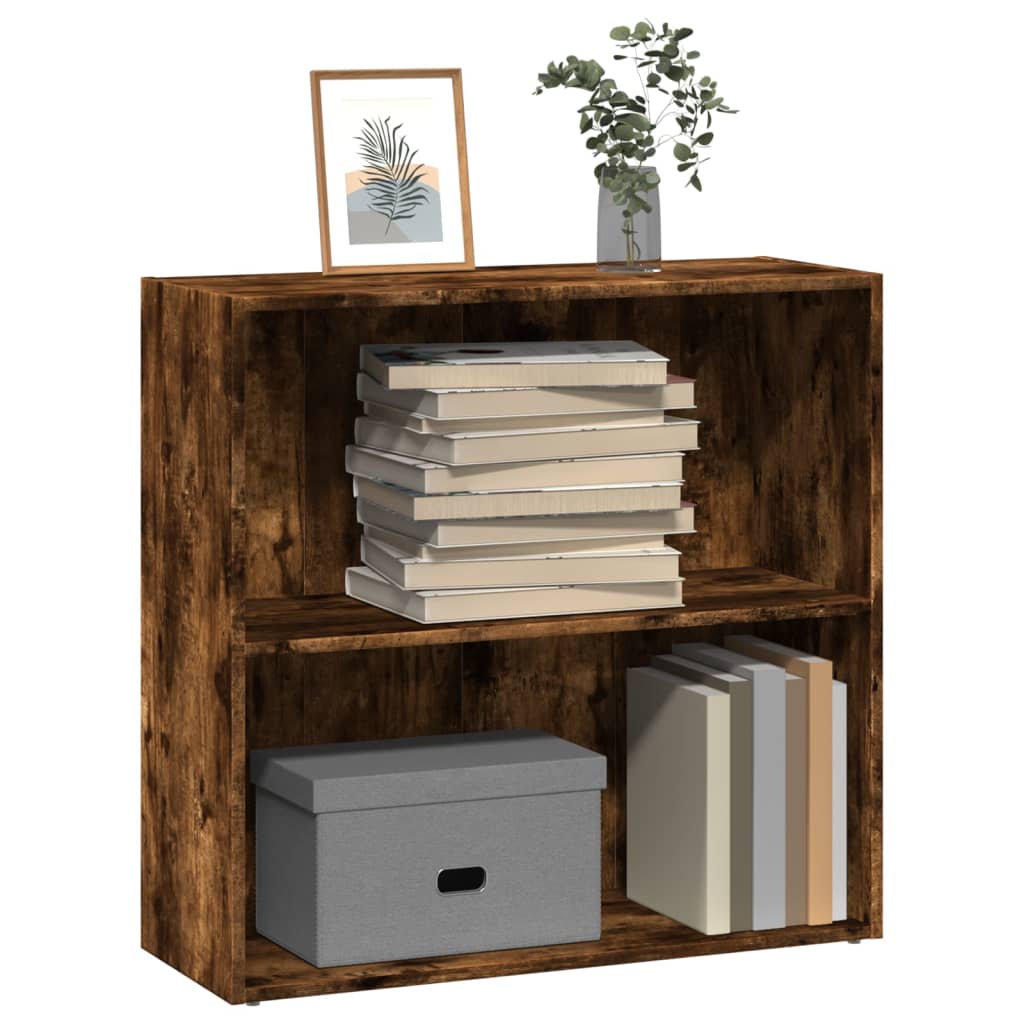 Libreria Rovere Fumo 80x30x77 cm in Legno Multistrato | homemem39