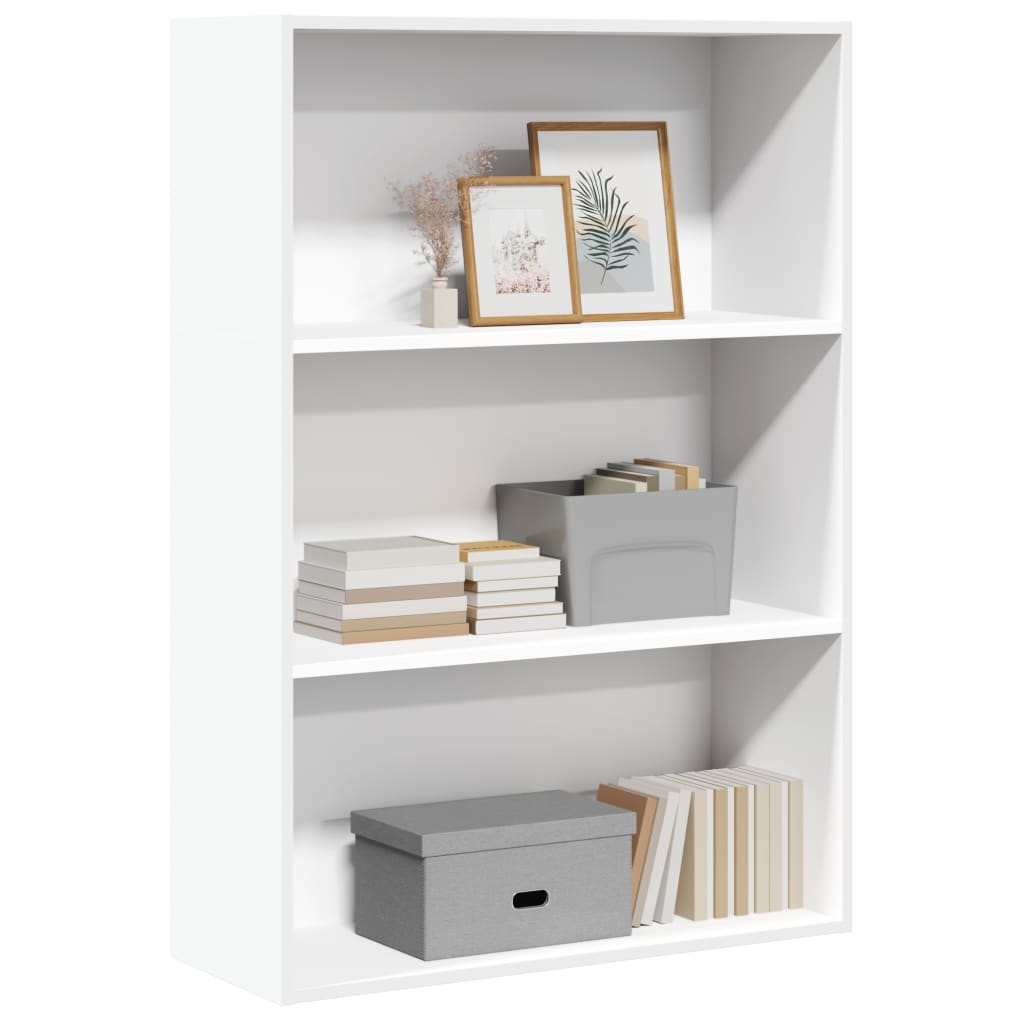 Libreria Bianca 80x30x114 cm in Legno Multistrato | homemem39