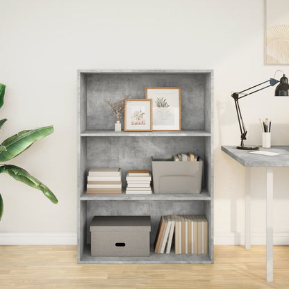 Libreria Grigio Cemento 80x30x114 cm in Legno Multistrato | homemem39