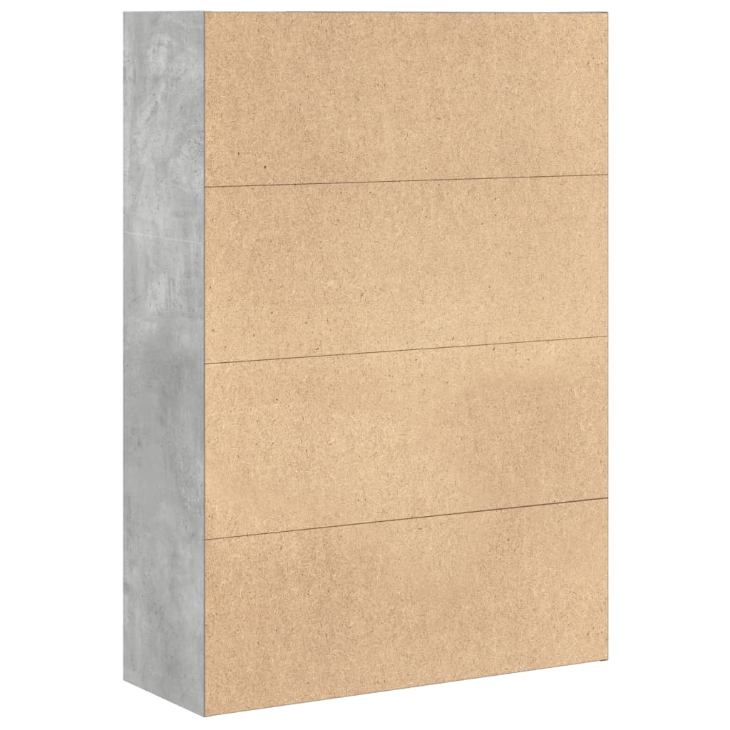 Libreria Grigio Cemento 80x30x114 cm in Legno Multistrato | homemem39