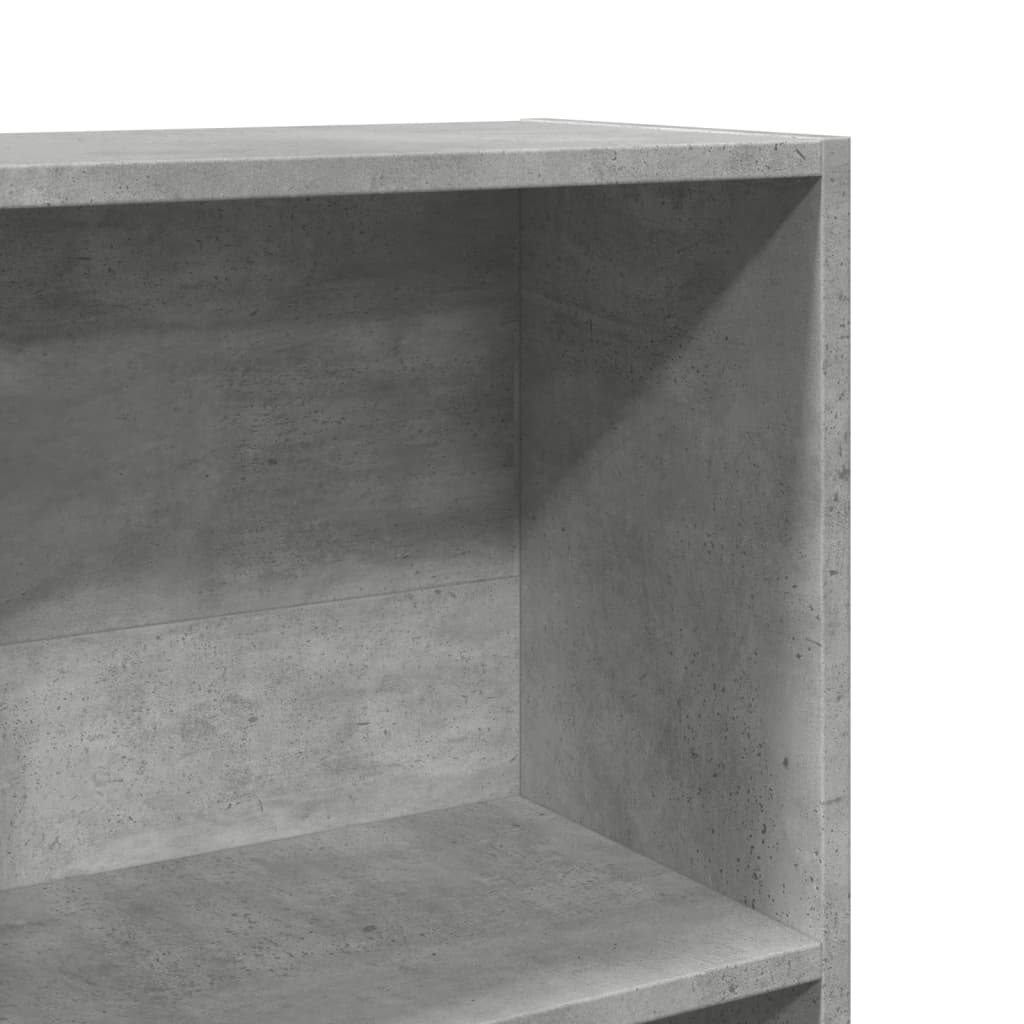 Libreria Grigio Cemento 80x30x114 cm in Legno Multistrato | homemem39