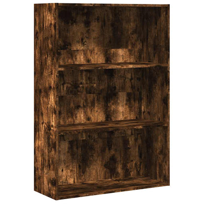 Libreria Rovere Fumo 80x30x114 cm in Legno Multistrato | homemem39