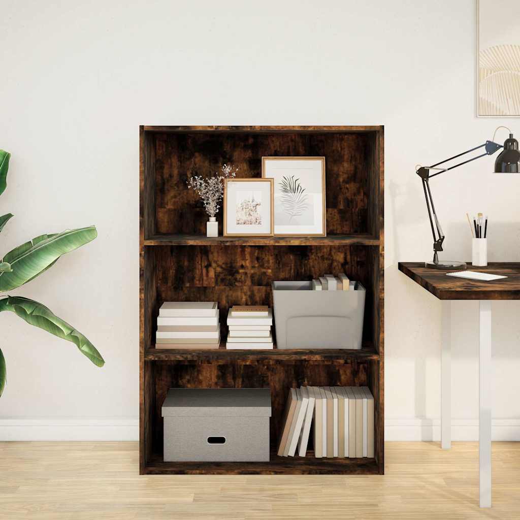 Libreria Rovere Fumo 80x30x114 cm in Legno Multistrato | homemem39
