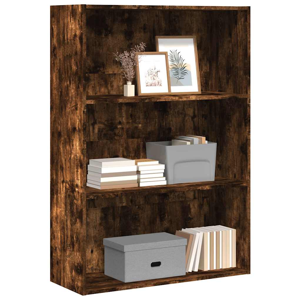 Libreria Rovere Fumo 80x30x114 cm in Legno Multistrato | homemem39