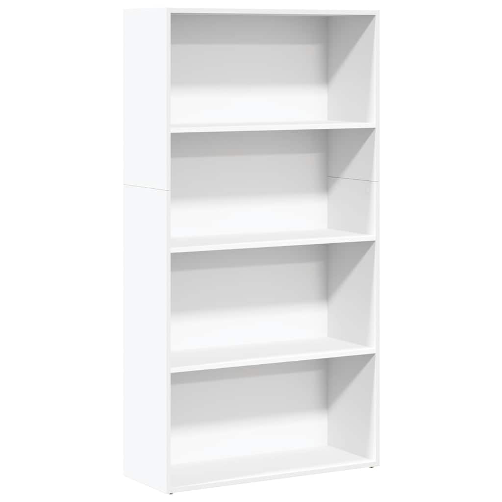 Libreria Bianca 80x30x152 cm in Legno Multistrato | homemem39