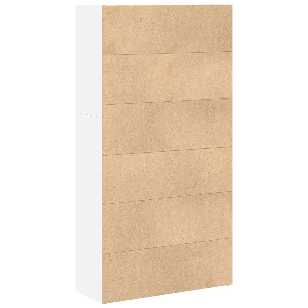Libreria Bianca 80x30x152 cm in Legno Multistrato | homemem39