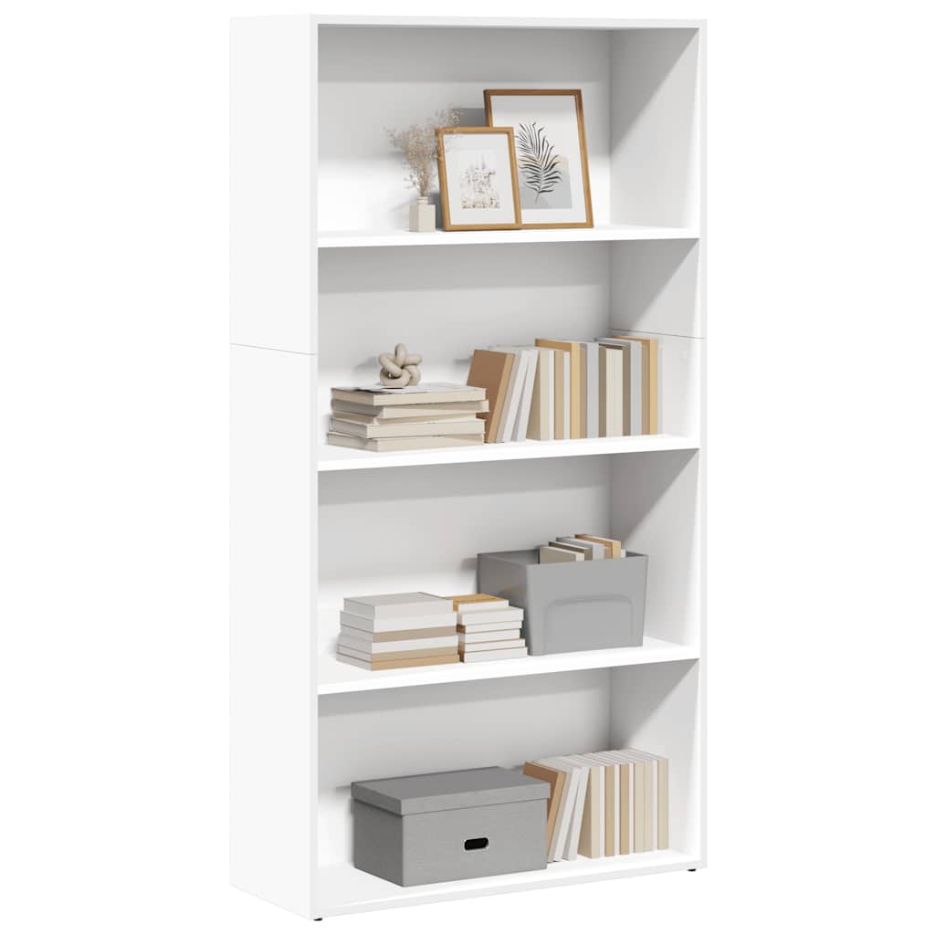 Libreria Bianca 80x30x152 cm in Legno Multistrato | homemem39