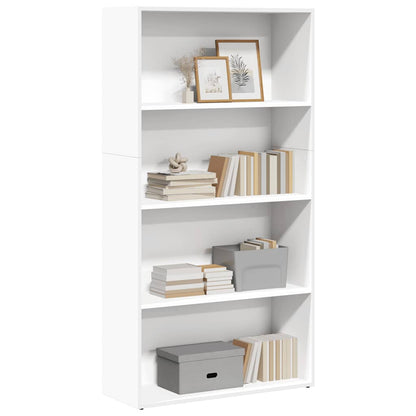 Libreria Bianca 80x30x152 cm in Legno Multistrato | homemem39