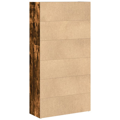Libreria Rovere Fumo 80x30x152 cm in Legno Multistrato | homemem39