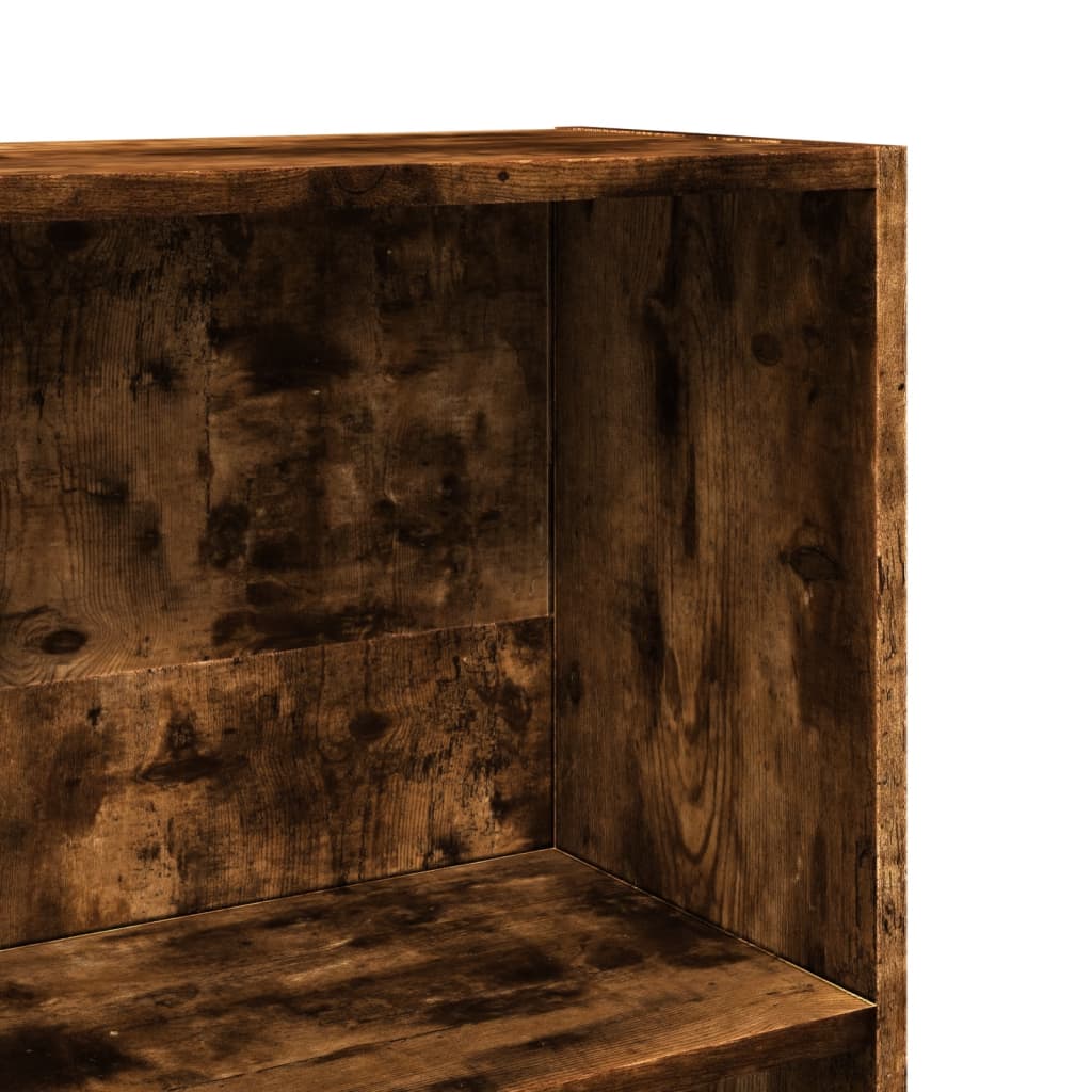 Libreria Rovere Fumo 80x30x152 cm in Legno Multistrato | homemem39