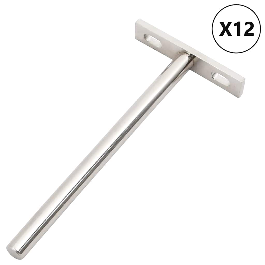 Staffe Mensole Galleggianti 12pz Ø10x150 mm Acciaio al Carbonio | homemem39
