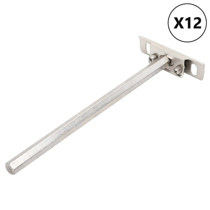 Staffe Mensole Galleggianti 12pz Ø12x200 mm Acciaio al Carbonio | homemem39