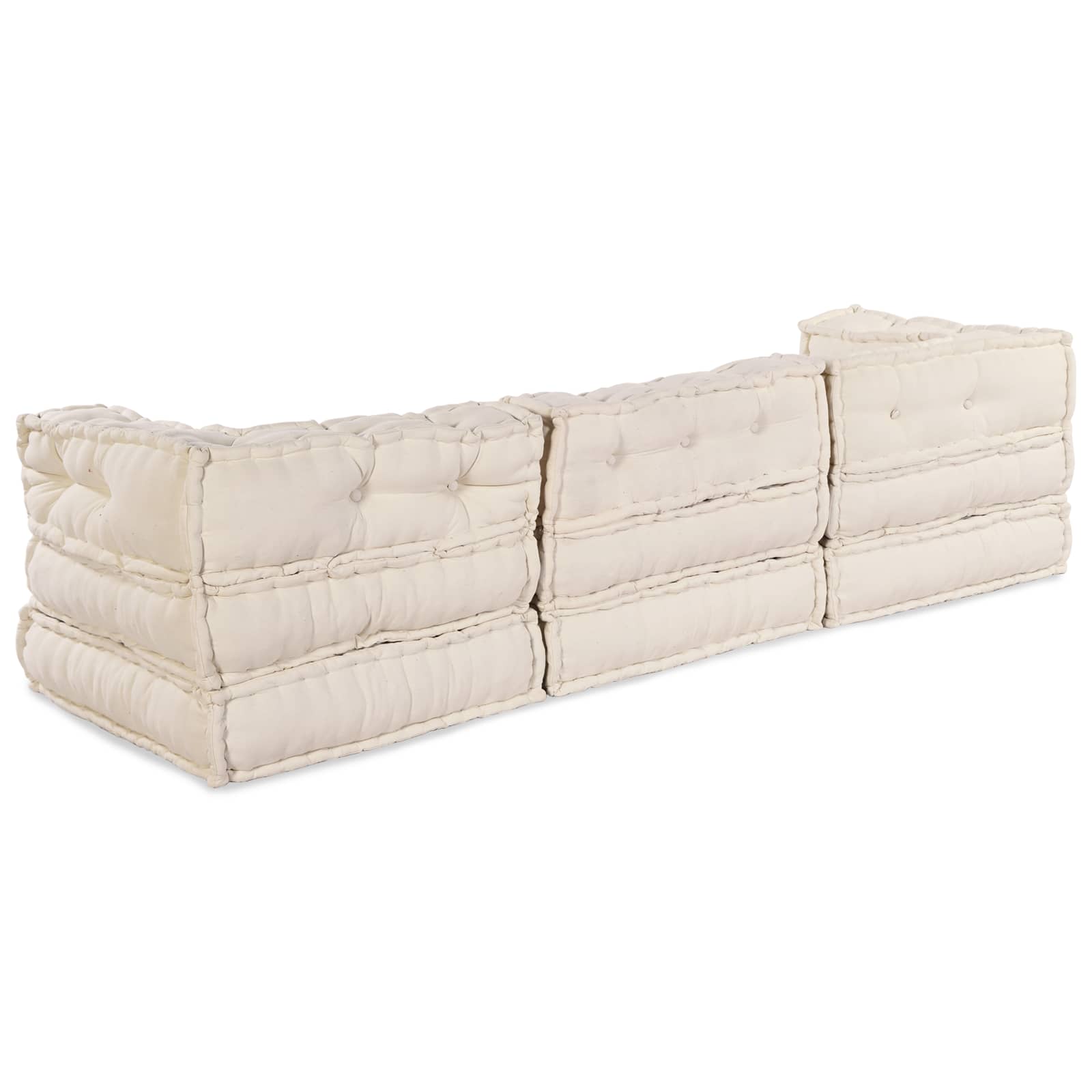 Unità di Divano Modulare 3 pcs Crema Tessuto | homemem39