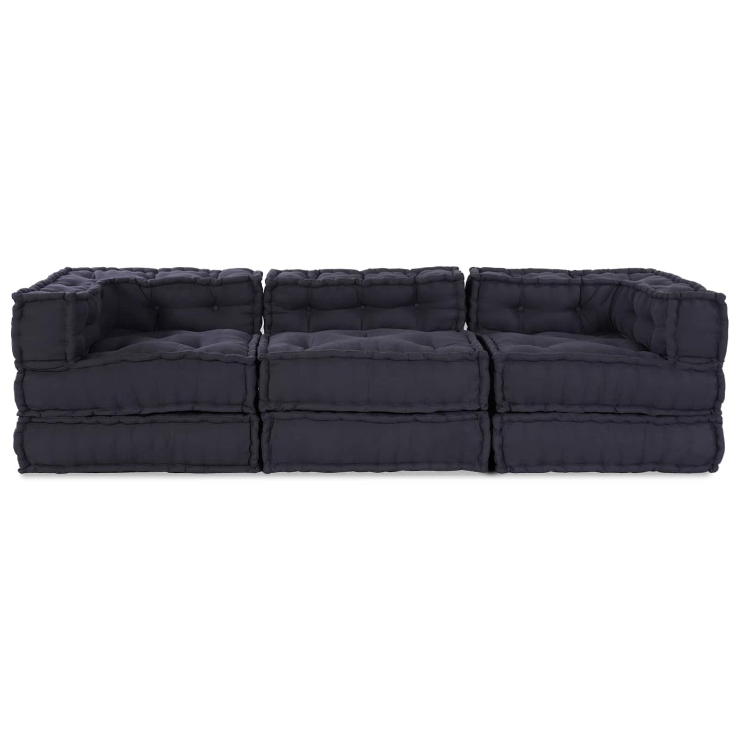 Unità di Divano Modulare 3 pcs Antracite Tessuto | homemem39