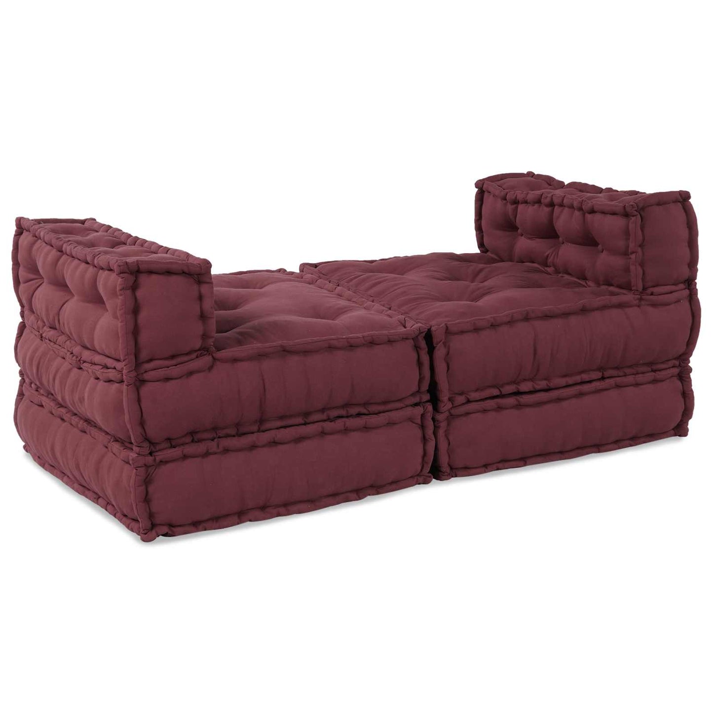 Unità di Divano Modulare 4 pcs Bordeaux Tessuto | homemem39