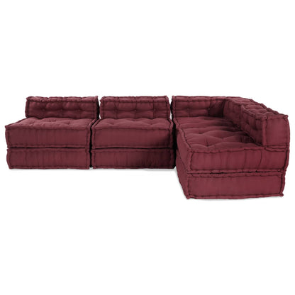 Unità di Divano Modulare 4 pcs Bordeaux Tessuto | homemem39